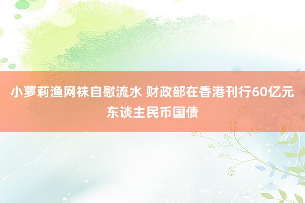 小萝莉渔网袜自慰流水 财政部在香港刊行60亿元东谈主民币国债