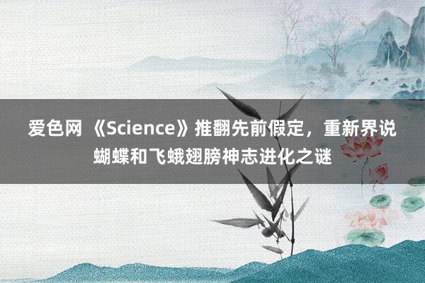 爱色网 《Science》推翻先前假定，重新界说蝴蝶和飞蛾翅膀神志进化之谜